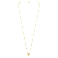 The Karat Concierge 14K yellow gold pendant necklace featuring a cluster of 0.26ct natural diamonds.