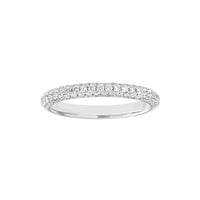 The Karat Concierge pave eternity band in 18K white gold with sparkling diamonds set in a delicate row