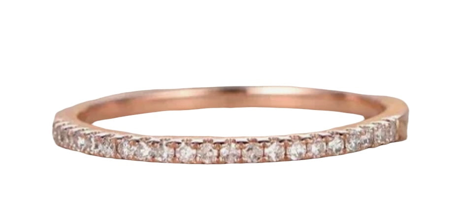 Tiny Dancer Micro-pave 1-4 CTW Eternity Band rose gold