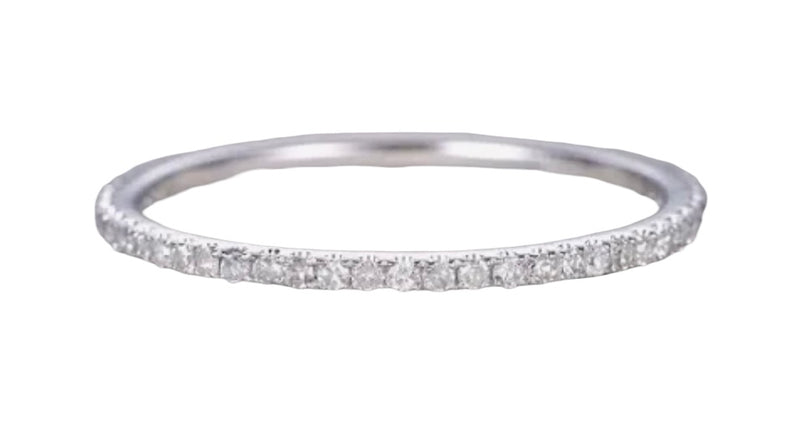 Tiny Dancer Micro-pave 1-4 CTW Eternity Band white gold