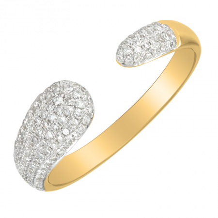 Pave Wrap Ring yellow gold
