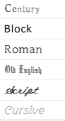 Fonts for monogram 