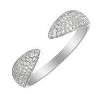 White gold Diamond Pave Claw Ring- Large