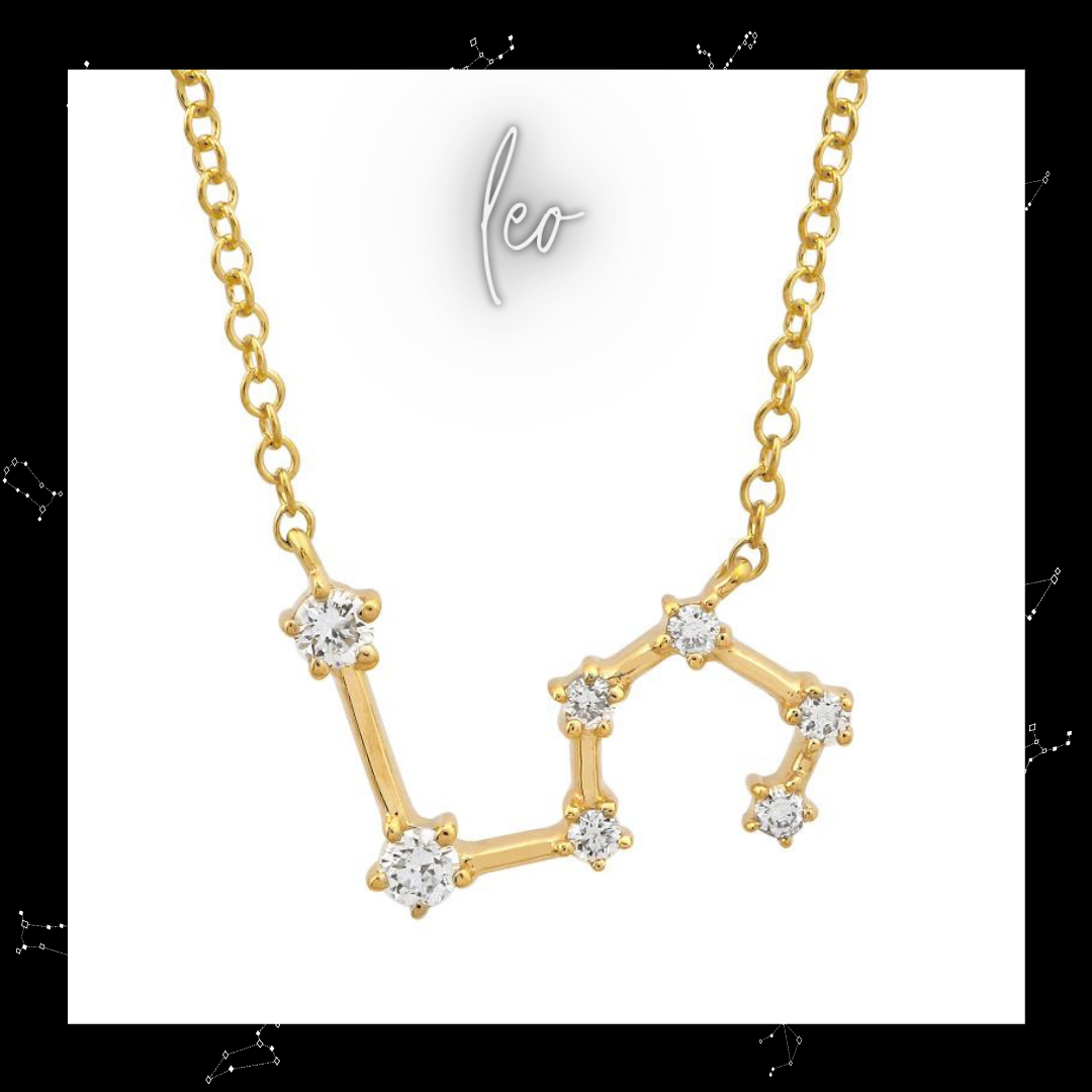 Yellow gold Zodiac Constellation Diamond Necklace
