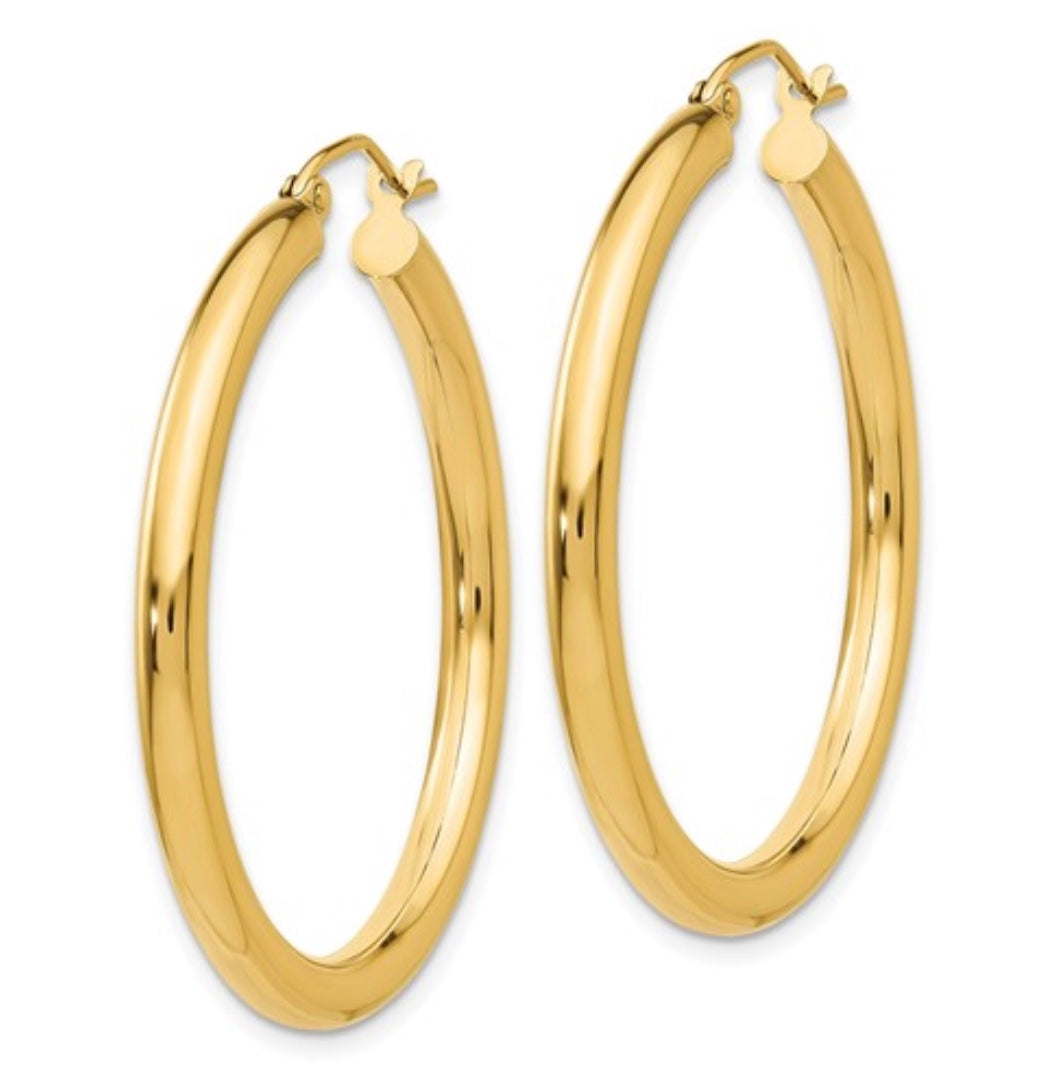 14K Gold Hoops *Various Sizes*