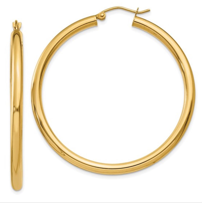 14K Gold Hoops *Various Sizes*