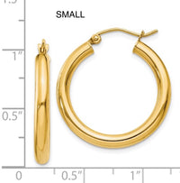Small 14K gold hoop earrings