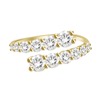 Yellow gold diamond wrap ring