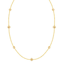 Yellow gold diamonds by the yard necklace 
