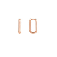 Rose gold Solid Gold Paperclip Hoop Earrings
