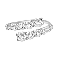 White gold diamond wrap ring