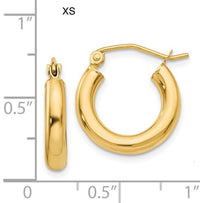 Extra small 14K gold hoop earrings