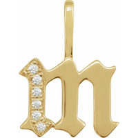 Gothic Initial Pendant