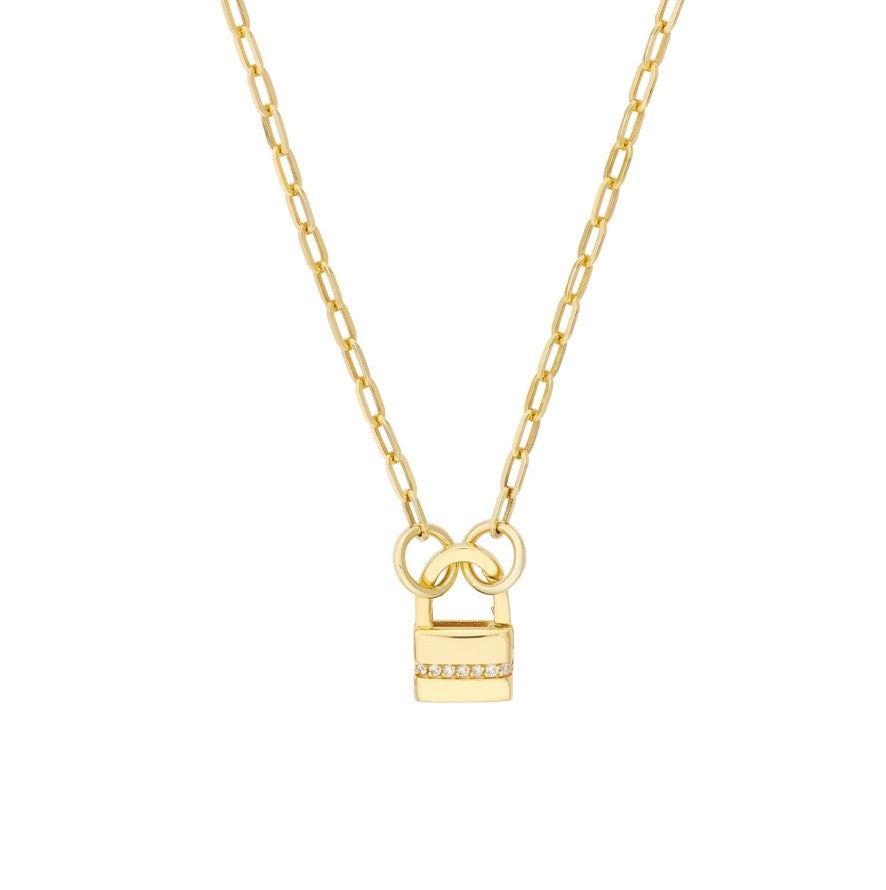 14k yellow gold charm on necklace