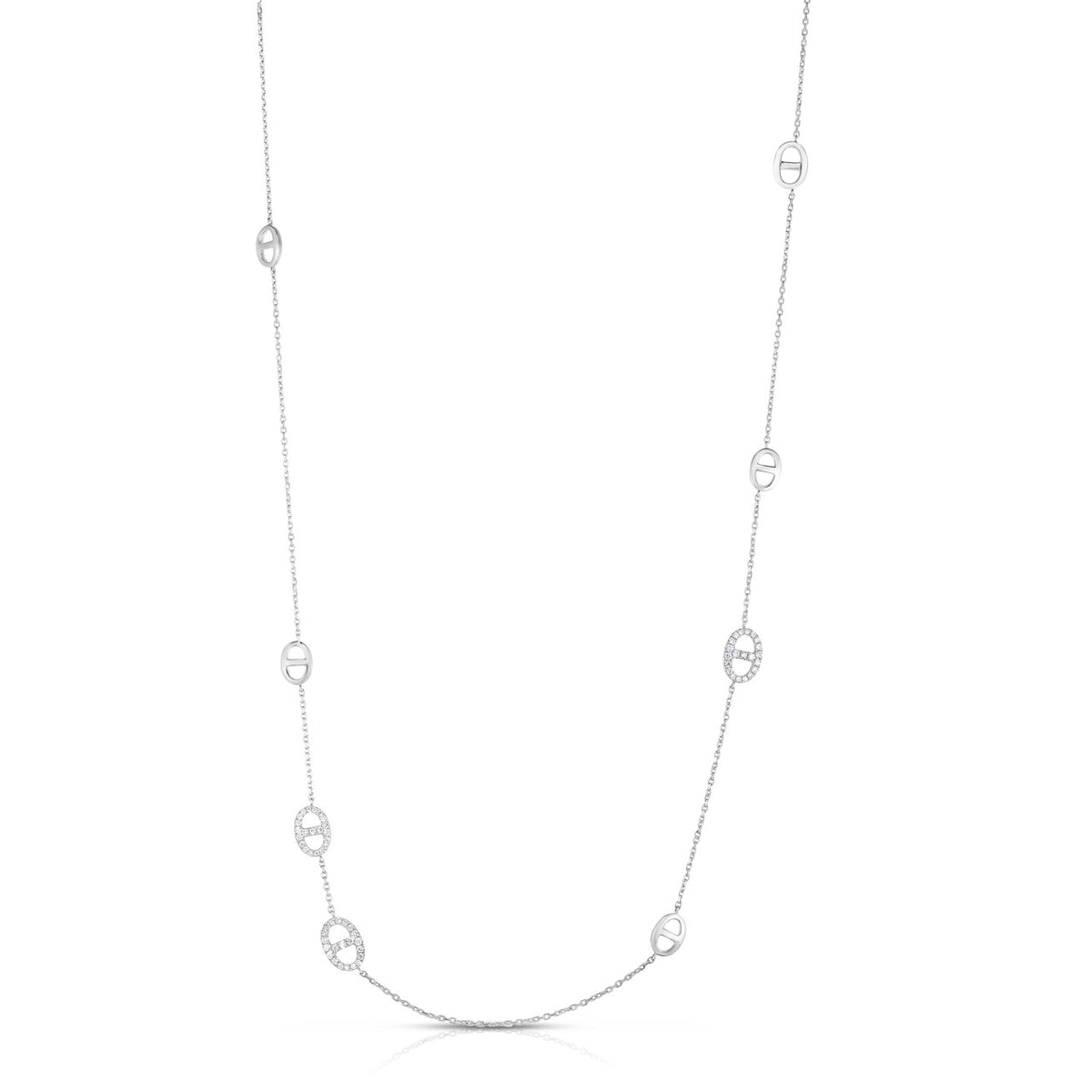 White gold Diamond Mariner Chain