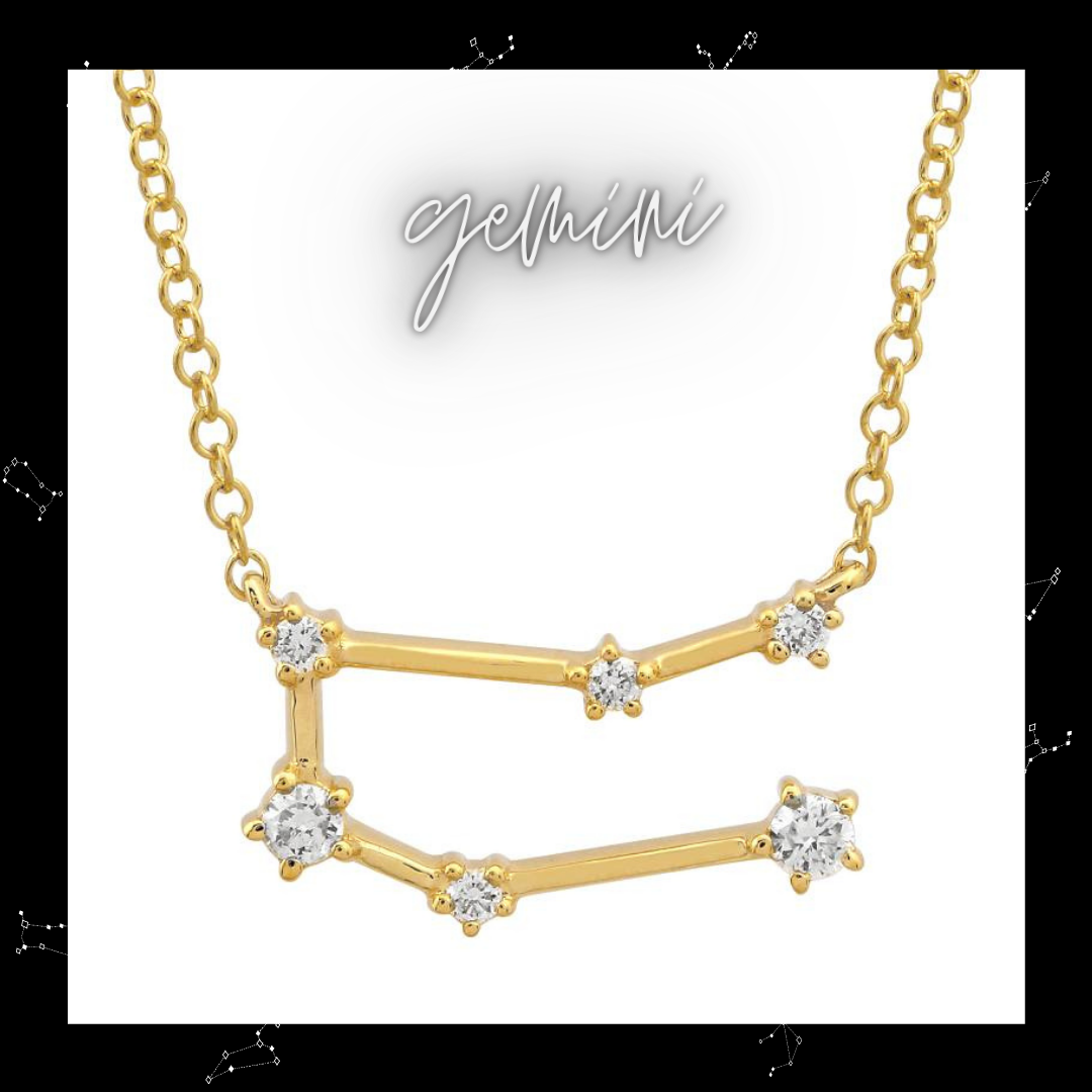 Yellow gold Zodiac Constellation Diamond Necklace